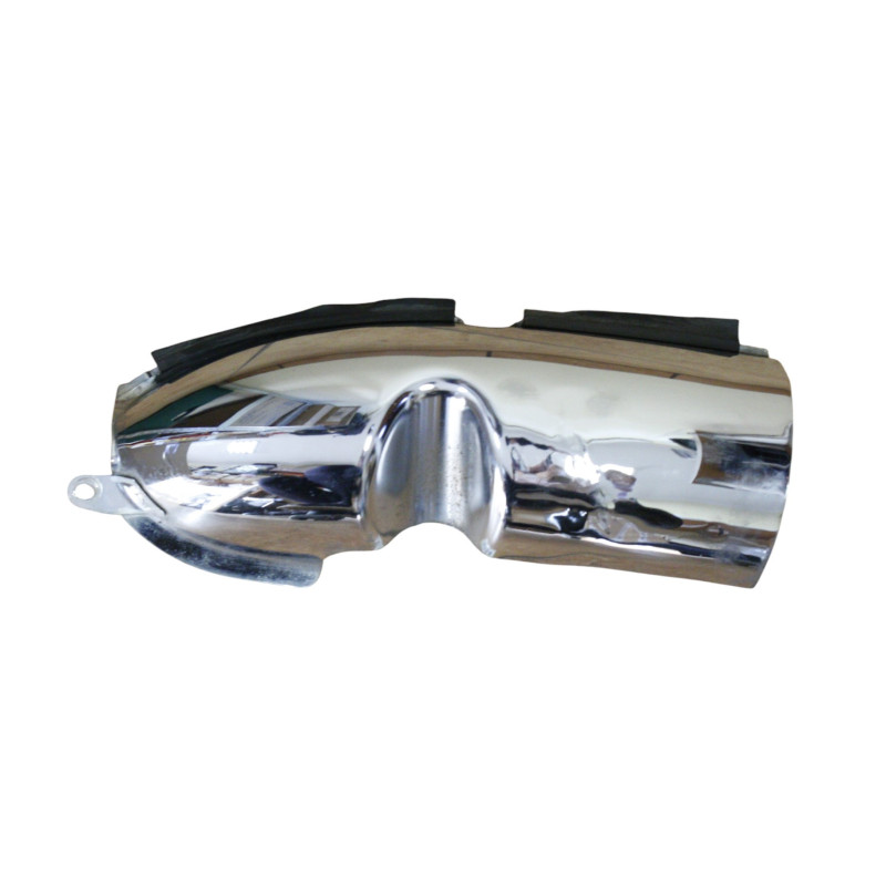 Osłona wydechu chrom Lewa