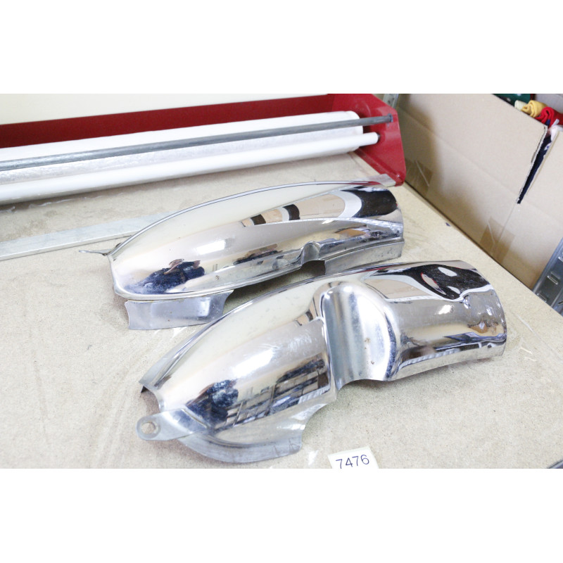 Osłona wydechu chrom 01+ Prawa Lewa